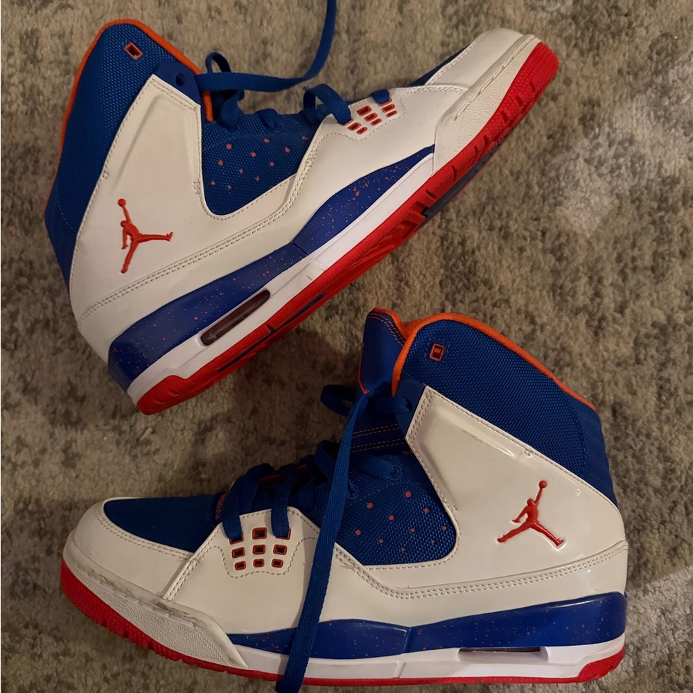 Jordan SC-1 Mens Sneakers in Blue, Orange, White